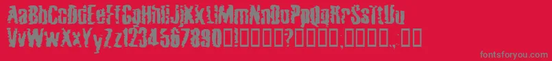 MardiGrossDrunktype Font – Gray Fonts on Red Background