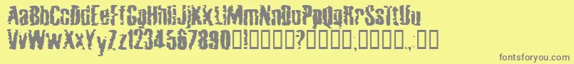 MardiGrossDrunktype Font – Gray Fonts on Yellow Background