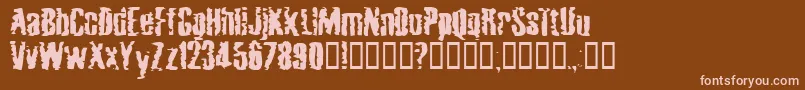 MardiGrossDrunktype Font – Pink Fonts on Brown Background