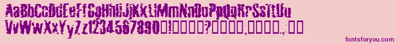 MardiGrossDrunktype Font – Purple Fonts on Pink Background