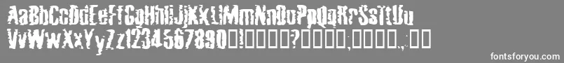 Шрифт MardiGrossDrunktype – белые шрифты на сером фоне