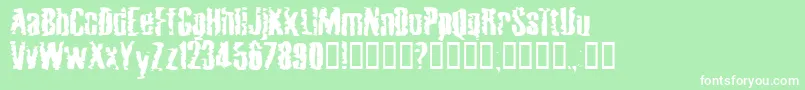 MardiGrossDrunktype Font – White Fonts on Green Background