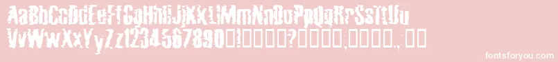 MardiGrossDrunktype Font – White Fonts on Pink Background