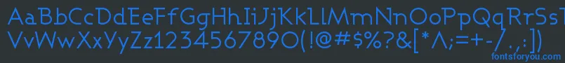 Ashbw Font – Blue Fonts on Black Background