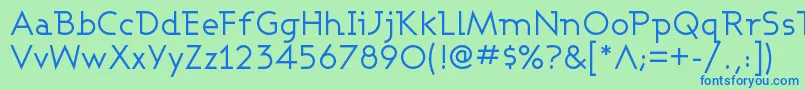 Ashbw Font – Blue Fonts on Green Background