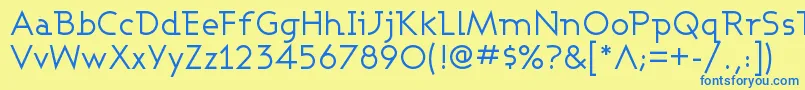 Ashbw Font – Blue Fonts on Yellow Background