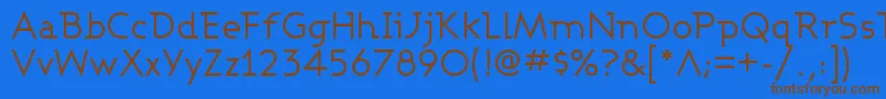 Ashbw Font – Brown Fonts on Blue Background