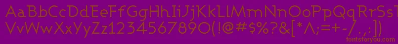 Ashbw Font – Brown Fonts on Purple Background