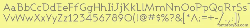 Ashbw Font – Gray Fonts on Yellow Background
