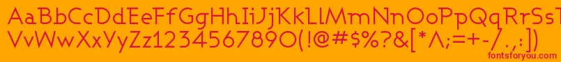 Fonte Ashbw – fontes vermelhas em um fundo laranja