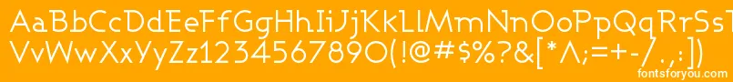 Ashbw Font – White Fonts on Orange Background