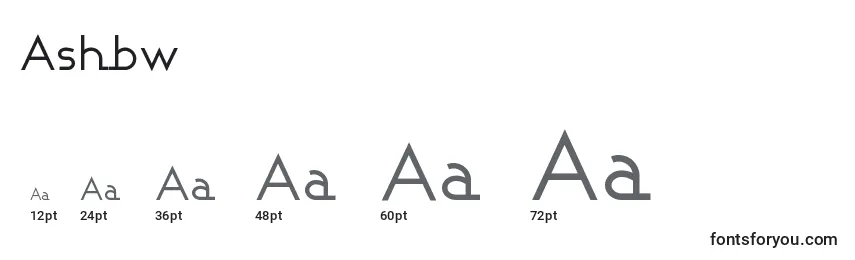 Ashbw Font Sizes