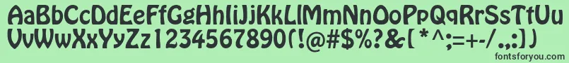 Hobostd Font – Black Fonts on Green Background
