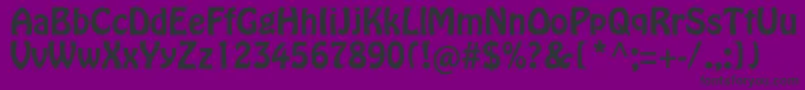 Hobostd-Schriftart – Schwarze Schriften auf violettem Hintergrund