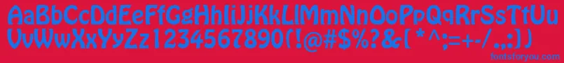 Hobostd Font – Blue Fonts on Red Background