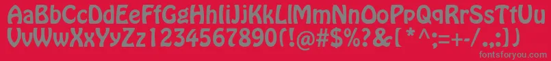 Hobostd Font – Gray Fonts on Red Background