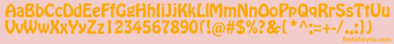 Hobostd Font – Orange Fonts on Pink Background