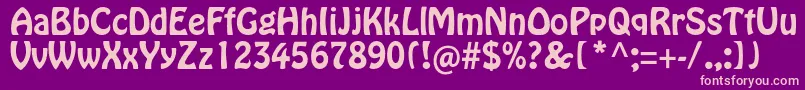 Hobostd Font – Pink Fonts on Purple Background