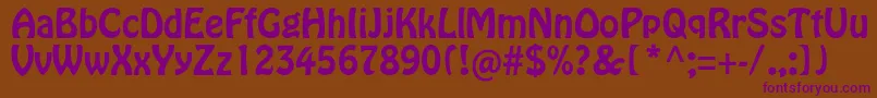 Hobostd Font – Purple Fonts on Brown Background