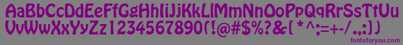 Hobostd Font – Purple Fonts on Gray Background