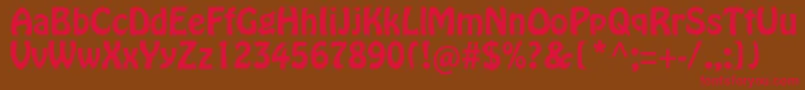 Hobostd Font – Red Fonts on Brown Background