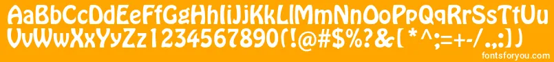 Hobostd Font – White Fonts on Orange Background