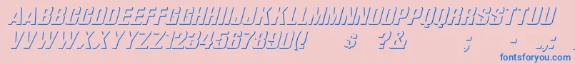 More about WhataReliefItalic Font WhataReliefItalic Font – Blue Fonts on Pink Background