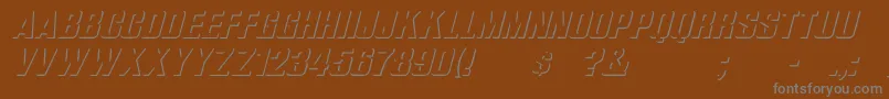 WhataReliefItalicフォントについての詳細 フォントWhataReliefItalic – 茶色の背景に灰色の文字