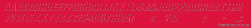 Fonte WhataReliefItalic – fontes cinzas em um fundo vermelho