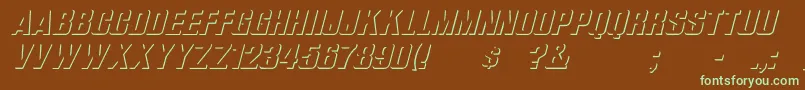 WhataReliefItalic Font – Green Fonts on Brown Background