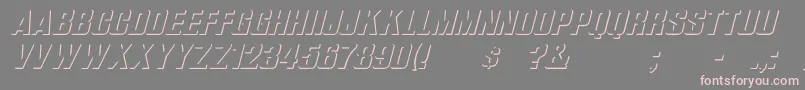 WhataReliefItalic Font – Pink Fonts on Gray Background