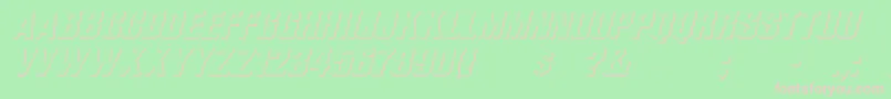 WhataReliefItalic Font – Pink Fonts on Green Background