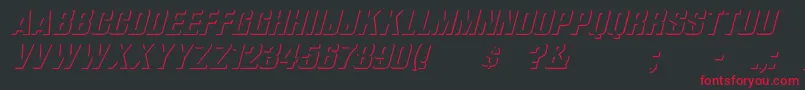WhataReliefItalic Font – Red Fonts on Black Background