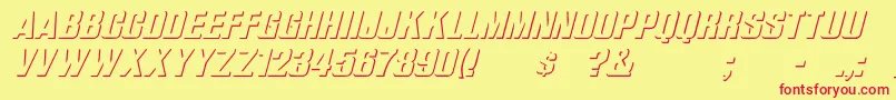 WhataReliefItalic Font – Red Fonts on Yellow Background