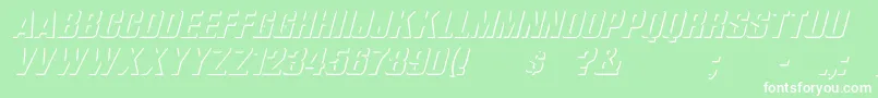 WhataReliefItalic Font – White Fonts on Green Background
