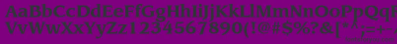 AdvisorSsiBold-Schriftart – Schwarze Schriften auf violettem Hintergrund