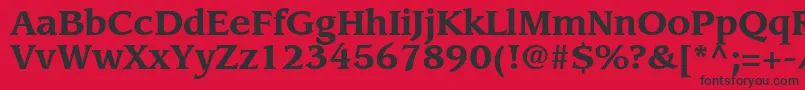 AdvisorSsiBold Font – Black Fonts on Red Background