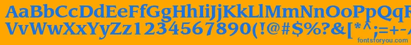 AdvisorSsiBold Font – Blue Fonts on Orange Background
