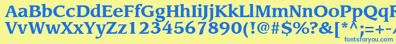 AdvisorSsiBold Font – Blue Fonts on Yellow Background