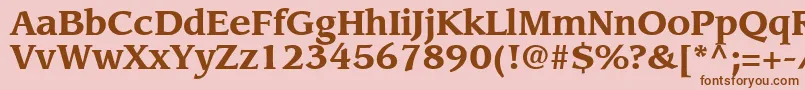 AdvisorSsiBold Font – Brown Fonts on Pink Background