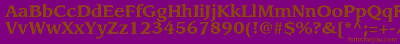 AdvisorSsiBold Font – Brown Fonts on Purple Background