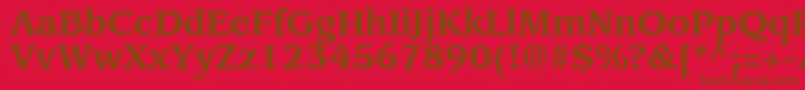 AdvisorSsiBold Font – Brown Fonts on Red Background