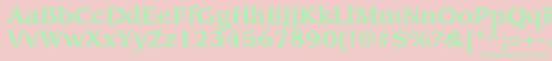AdvisorSsiBold Font – Green Fonts on Pink Background