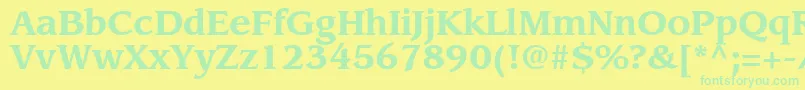 AdvisorSsiBold Font – Green Fonts on Yellow Background