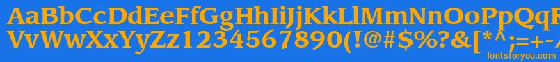 AdvisorSsiBold Font – Orange Fonts on Blue Background