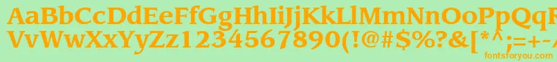 AdvisorSsiBold Font – Orange Fonts on Green Background