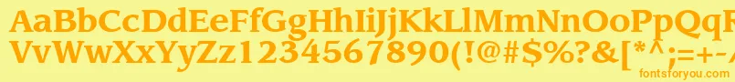 AdvisorSsiBold Font – Orange Fonts on Yellow Background
