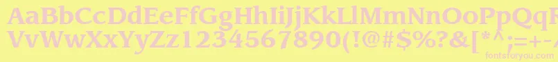 AdvisorSsiBold Font – Pink Fonts on Yellow Background