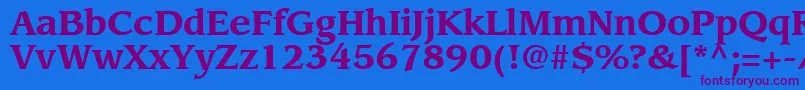 AdvisorSsiBold Font – Purple Fonts on Blue Background