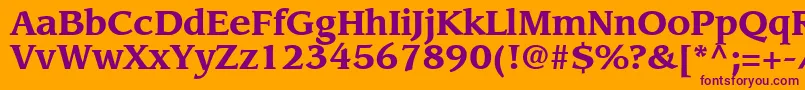 AdvisorSsiBold Font – Purple Fonts on Orange Background